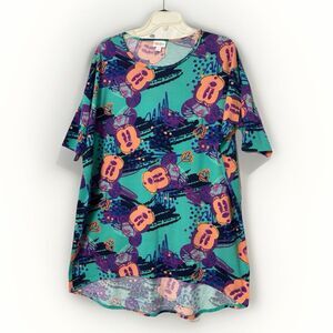 LuLaRoe Large Mickey Minnie Mouse Irma Tunic L  Disney Core Character Print Shir